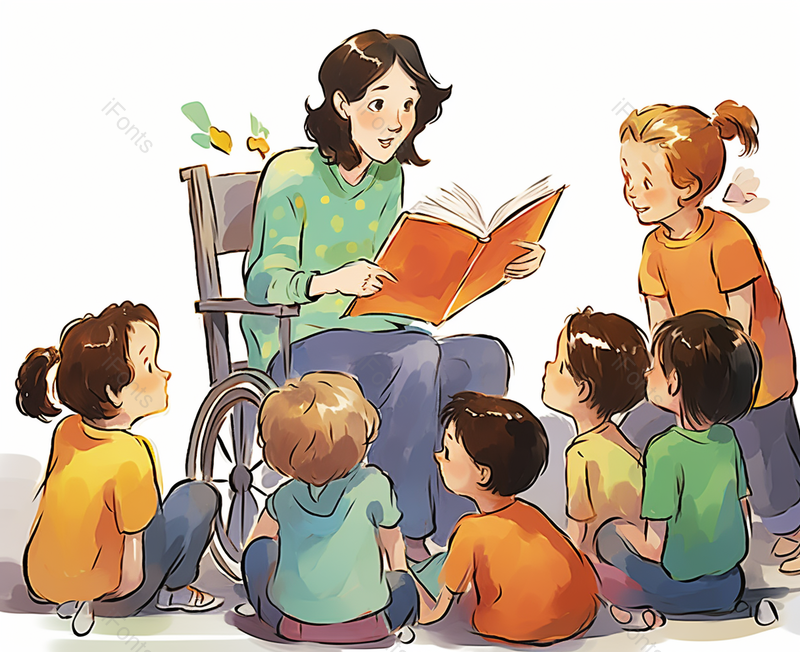 老师给学生朗读,插画/手绘图,插画/手绘图库,插画/手绘图下载,插画/手绘